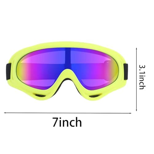 Ski Goggles Men Women, UV400 Anti-Fog Windproof Snow Glasses (Yellow) — view 2
