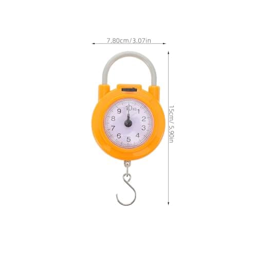 Yellow 10kg Electronic Hanging Scale with Hook for Luggage — view 2