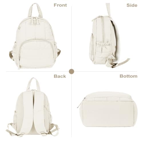 AOOSA Backpacks for Women, Lightweight Small Backpack, White — view 4