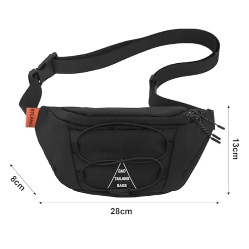 Bum Bag Fanny Pack for Men Women, Large Waterproof Waist Pack Crossbody Chest Bag Adjustable Strap for Travel Hiking Running Dog Walking Festival — view 2