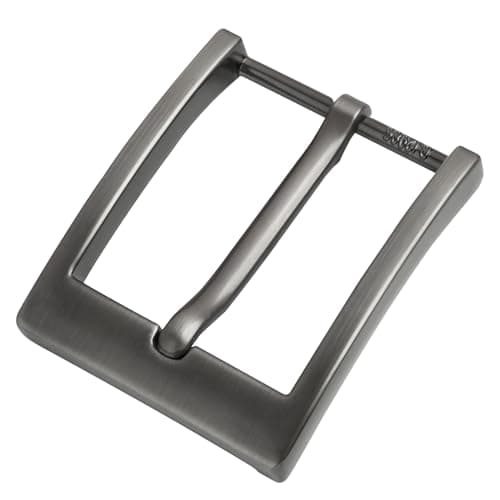 Trpoey Metal Zinc Alloy Belt Buckle 40mm Pin Buckle Head, 1.57 Inches Single Prong Square Replacement Buckle for Men Women Belt, Classic Style DIY Replacing Old Belts (Matte Gunmetal Grey)