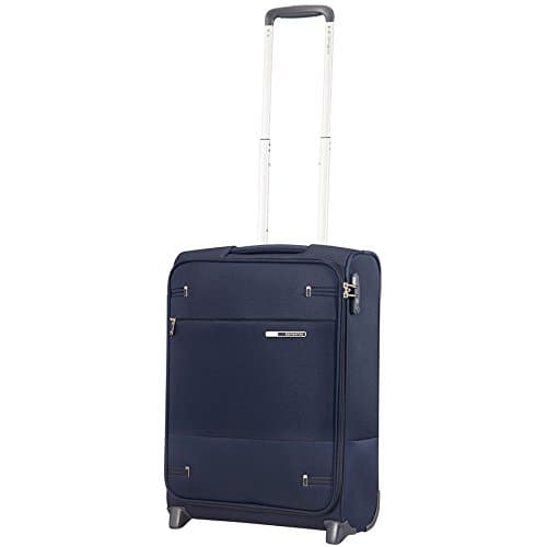 Samsonite Base Boost – Cabin Suitcase 55 x 40 x 20 cm, with 2 Wheels, Soft-Sided Cabin Suitcase Suitable for Most Airlines, Including Ryanair and EasyJet, TSA Lock, Lightweight, 41 L, Navy Blue — view 3