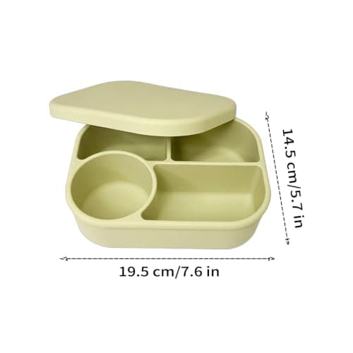 Silicone Lunch Containers - 750ml 4-Compartment Leakproof Divider — view 2