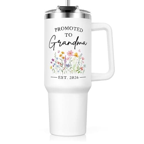 Leebbsin Promoted to Grandma 1.18L Water Bottle with Handle and Straw Lid