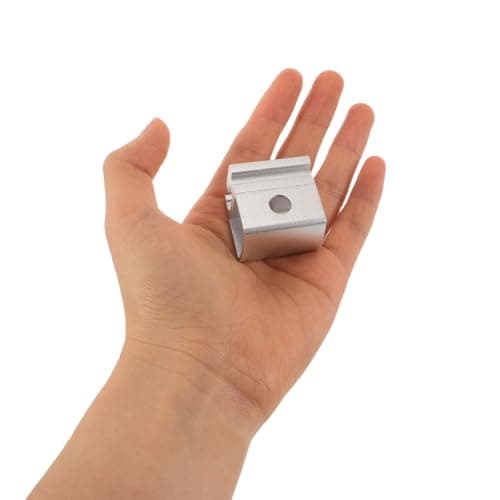 2pcs Camping Table Slide Lock, Silver Aluminum Alloy Extension Clamp — view 4