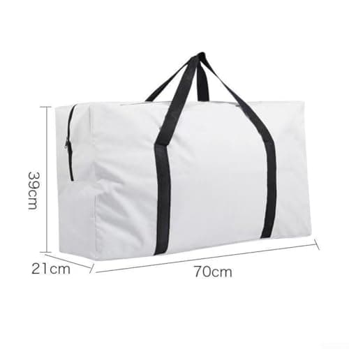 SiSinkal Heavy Duty Camping Storage Bag Waterproof Oxford Fabric Carrier for Folding Table Chair Set Outdoor Equipment Organizer for Travel Fitness and Road Trips(White-L) — view 2