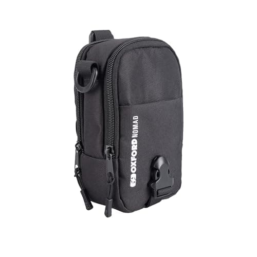 Oxford Nomad 1L Utility Pouch OL583 | Motorcycle Adventure Bike Lightweight Modular Luggage System, Black