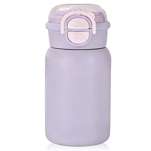 YiZhou Insulated Travel Mug, Thermal Coffee Mug – 316 Stainless Steel, Dual-Drink Design, 8H Hot/12H Cold, 400ml, Leak-Proof (Purple)