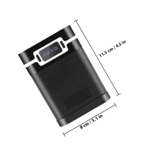SHINEOFI Portable 4-slot 18650 Battery Charger Case with Dual USB Output and Display Screen, Detachable Design Power Bank Box for Outdoor Activities and Travel, Abs Material, Fast Charging — view 2