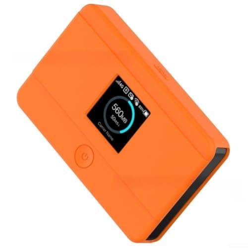 Silicone Case for tp-link M7350 Router Shockproof for tp-link M7350 Protective Silicone Skin Black Orange Compact Travel Cover for M7350 Mobile WiFi Router Soft Silicone Shell for tp-link M7350(Black) — view 6