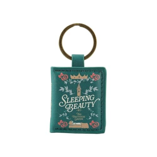 Half Moon Bay | Sleeping Beauty | Mini Book Keyring | Dark Green Faux Leather Purse Backpack Charm | Premium Literary Collection | Gift for Bookish Women