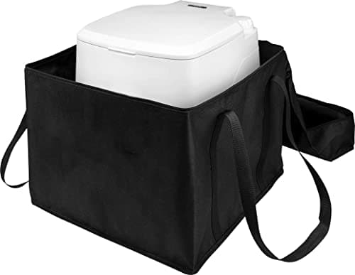 JUTTAUTO Portable Camping Toilet Storage Bag, Nylon Toilet Protector Cover Toilet Carry Bag for Porta Potti 145 165 335 345 365 565 Universal for Camping Caravan Motorhome RV Travel