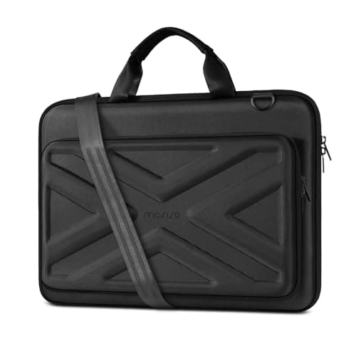 MOSISO Laptop Case 15.6-16 inch, Hard Computer Bag Men Women, Black