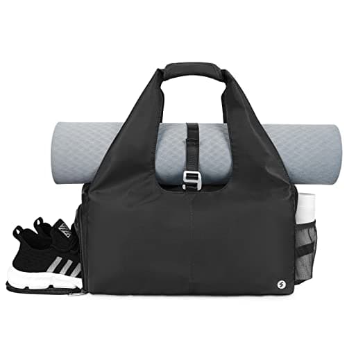 Sportsnew Yoga Mat bag, Gym Bag with Shoes Compartment and Wet Pocket, Yoga Tote Bag with Adjustable Strap for Daily Travel Pilates Office