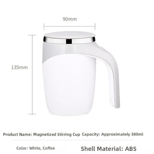 Portable Rotating Mixing Mug 380ml for Travel Office(Coffee Color Battery) — view 2