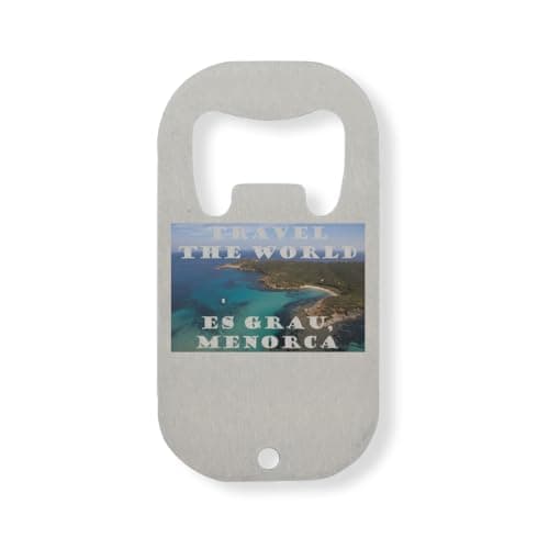 Travel the world Es Grau, Menorca Stainless Steel Bottle Opener Silver