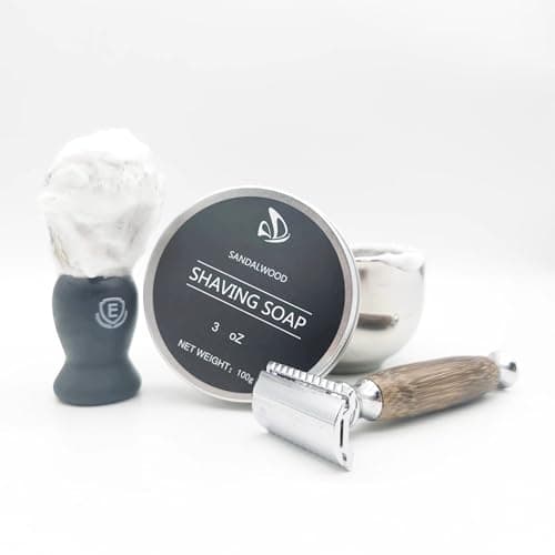 Shaving Soap for Men- Sandalwood Mens Shave Soap- Smoothest Wet Men's Shaving Cream Soap-Travel Size Shaving Soap Cream (2 pack 3 oz) — view 5