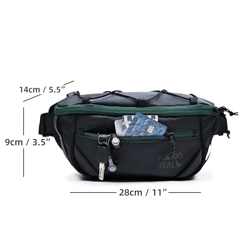 KalgoTeal Travel Bum Bag 3L, Crossbody Adjustable Strap, Padded Back, Water Repellent — view 6