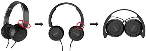 Roxel RX110 Lightweight Wired Foldable Headphones with Mic & Volume Control, On-Ear Headphones, Ergonomic Design, Answer Incoming Calls, Compatible with Android and IOS Devices (Black) — view 6