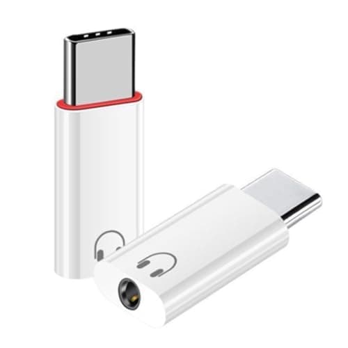 USB C Earphone Port Adapter for Daily Playback, Whitehead — view 5