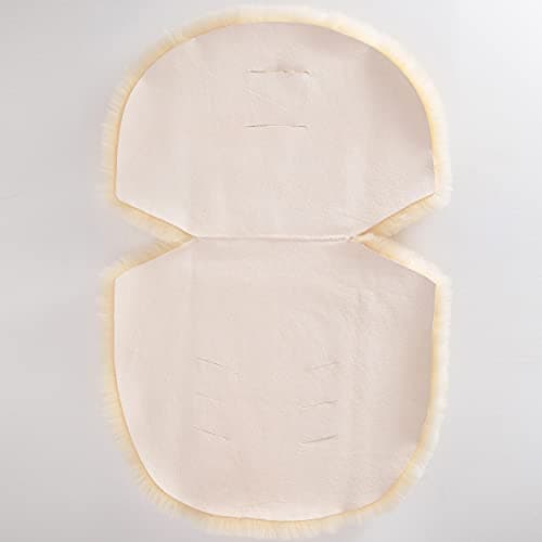 Merauno® Baby Sheep Wool Liner Lamb Wool Insert for Pram, Pushchair, Buggy, Stroller Car Seat Insert Medical Tanned Beige (27"×18" inches) — view 5