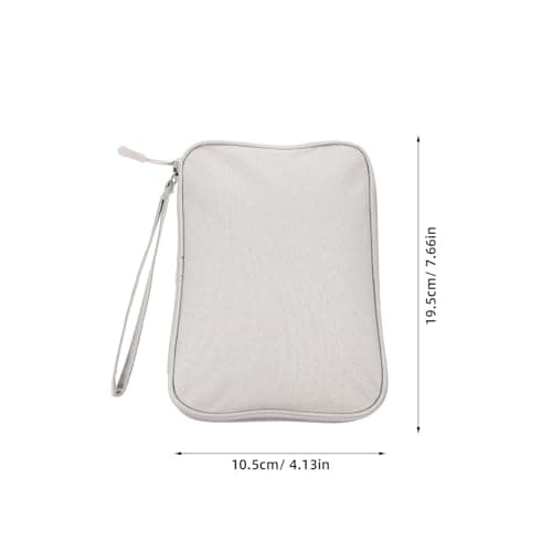 TEHAUX Travel Cord Organizer Bag for USB Cables and Batteries, Portable Polyester Electronics Accessory Carrying Case with Zipper Closure, Easy to Carry for Car and Traveling Storage Grey — view 2