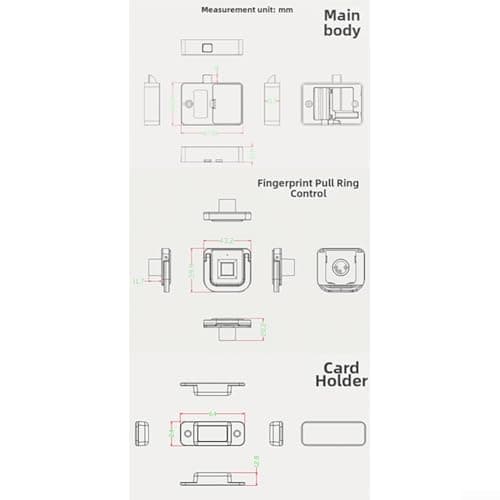 Biometric Drawer Lock 20 Fingerprints Keyless — view 3