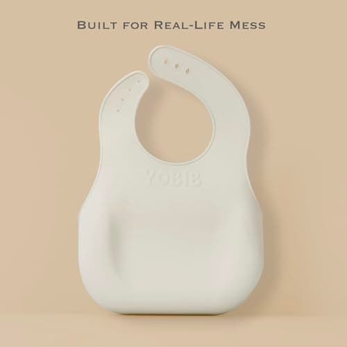 YOBIB Toddler Motion Sickness Travel Bib Catcher (Beige) — view 4