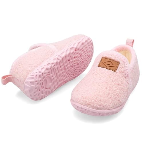 JIASUQI Toddler Slippers Boys Girls Slip on House Shoes Lightweight Baby Sock Shoes Outdoor Kid Walking Shoes(Pink 142,UK Size 5.5-6) — view 6