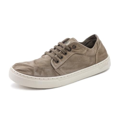 Natural World 6602E Old Narciso Men's Canvas Casual Sneakers, brown, 11.5