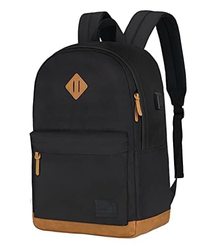 KOPHLY Large Laptop Backpack with USB Charging Port for Men and Women, Classic Travel Backpack for College, Work Bag(Dark Grey)