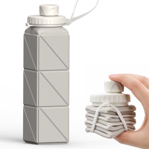 BEAUTAIL Collapsible Water Bottle 610 mL, Silicone Travel Water Bottle