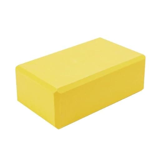 Yoga Block Set Of 2 ,Gym Bricks High Density EVA Foam-Comfortable Fitness Yoga Blocks, 23 X 15 X 7.5cm,120g,Anti-Slip, Lightweight And Travel Friendly Pilates Practice ( Color : Yellow , Size : 2pcs )