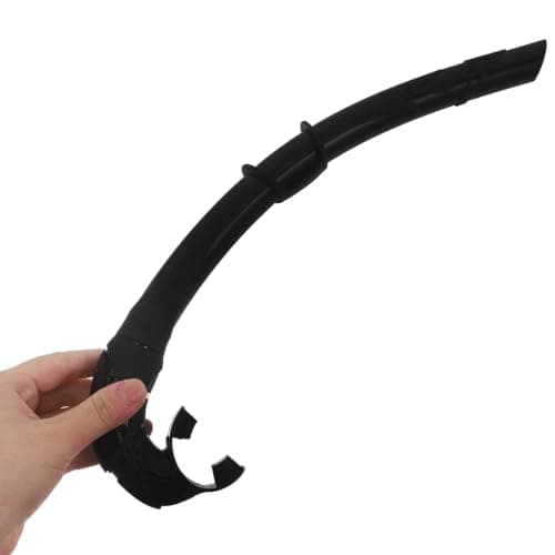 Foldable Swimming Snorkel Training Gear with Case, Black Silicone — view 5