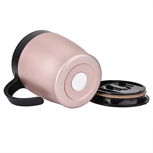 Mugs, Mug With Handle, Stainless Steel Rose Gold Insulated Coffee Mug Water Cup with Spoon and Lid Cups Insulated Mug With Handle for Office Travel — view 6