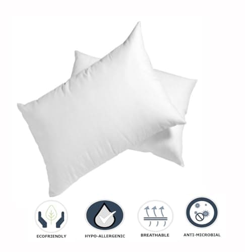Pillows 2 Pack - Super Soft Side Sleeper Bed Pillows for Head Neck and Shoulder Pain Relief – Encased in Microfibre Cover Filled with Soft Hollow-Fiber Pillows — view 5