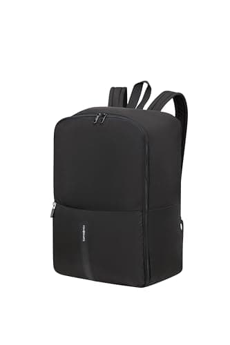 Samsonite TA Revolution - Foldable Cabin Rucksack 45 x 35 x 20 cm, Lightweight Hand Luggage for EasyJet, Reflective Details, 0.20 kg, Black