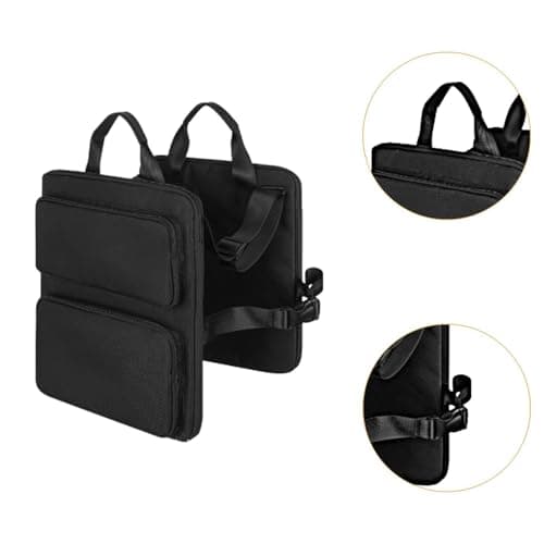 FewNvWa Luggage Organizer Bag Over Luggage Organizer Carry Pockets Laptop Sleeve Polyester Material Adjustable Straps Quick Release Hook Suitable, Black — view 2