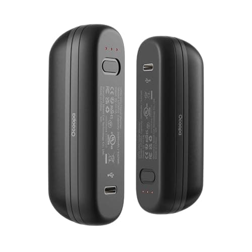 OCOOPA Hand Warmers Rechargeable 2 Pack, Electric Handwarmers Pocket Reusable Portable, USB Hand Warmers 2 in 1 Magnetic, 3 Levels Heat Instant, Safety Certified, for Golf Outdoor Skiing, UT2S Mini