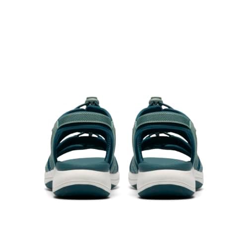Clarks Women's Athleisure Fisherman Sandal, Teal Textile, 8 Wide — view 3