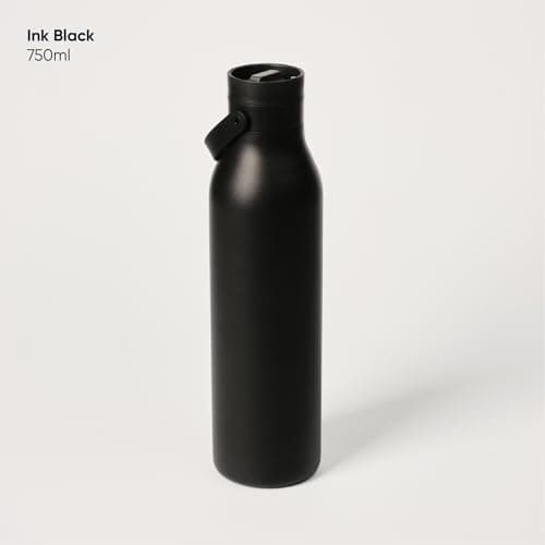 Circular&Co Recycled Stainless Steel Water Bottle 750ml – Uncoated Ink Black – Reusable, Sustainable & BPA-Free — view 3
