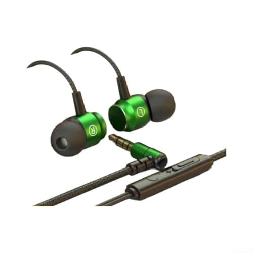 Wired On-Ear Headphones with Mic 3.5mm Foldable Lightweight ABS Wired Headphones Portable Compact Design Noise Isolating Wired Headset for Travel Commute Daily Use Compact 12cm Wired (3.5mm-Green) — view 4