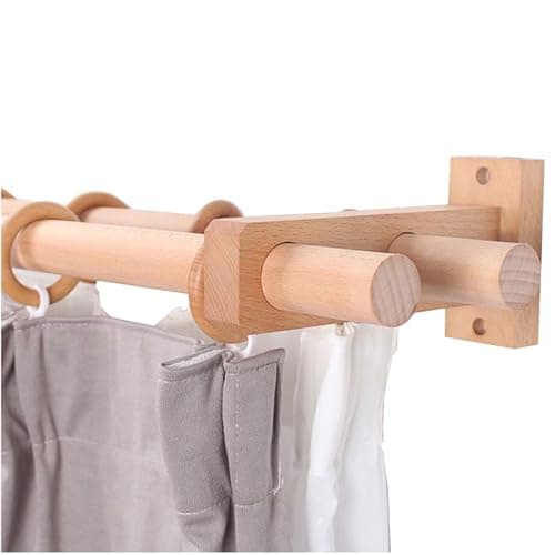 Thickened Solid Wood ain Rod Pole Nordic Design 210CM EcoFriendly No Paint Brackets Perfect for Roman ains Easy Inllat