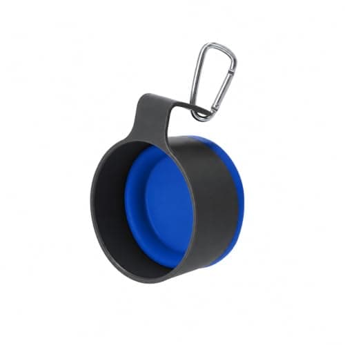 Personalised 340ml Collapsible Silicone Cup with Carabiner - Custom Printed Foldable Travel Mug with Handle for Camping, Hiking & Outdoor Use — view 2