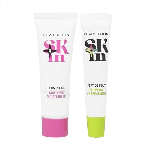 Revolution Skin Plump It Up Gift Set, Features Plump-Tide Moisturiser & Peptide Pout Lip Balm, Travel-Size, Vegan & Cruelty-Free — view 2