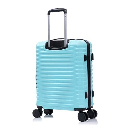 Rocklands Large Suitcase Hard Shell Lightweight 4 Dual Spinner Wheels Trolley Luggage Suitcase Hold Check in Luggage TSA Combination Lock (Blue, Small 20") — view 2