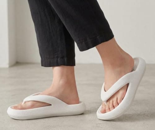 A2Z Women EVA Flip Flops Lightweight - Slider LDS 1304 White 5/6 UK — view 2