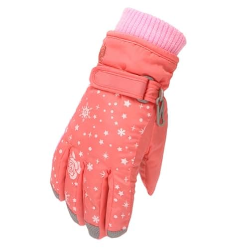 Omquot Gorgeous Winter Warm Gloves, Windproof Cold Weather Ski Gloves for Skiing, Snowboarding (Orange)