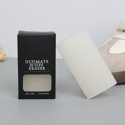 Shoe Cleaning Eraser, Instant Polishing Scrubber Tool, Compact Size Quick Stain Removal Sturdy Rubber Multi Block Footwear Care Accessories with Manual Action White Item Dirt Lifter for Travel — view 2