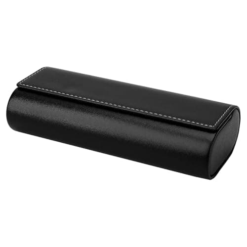 Linkidea Oversized Sunglasses Case, Large Frame Glasses Case for Sunglass, Eyeglasses Travel Bag Compatible with Rayban Double Bridge Round/Drifter Square/Aviator Titanium (Black)